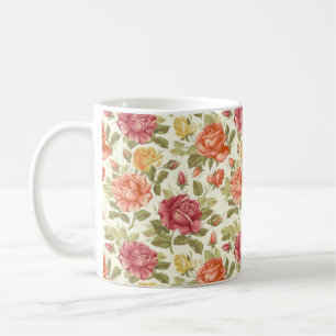 Taza De Café Hermoso bosquejo floral café Mug