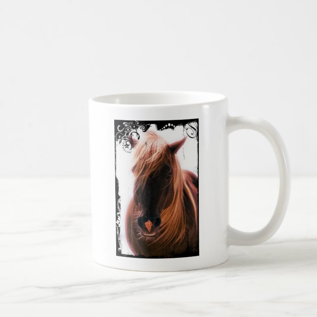 Taza De Café Hermoso caballo (Derecha)