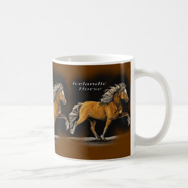 Taza De Café Hermoso caballo islandés Elska (Derecha)
