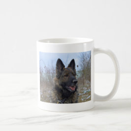 Taza De Café hermoso cachorro de pastor alemán negro y marrón