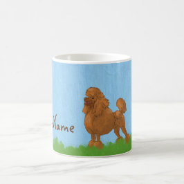 Taza De Café Hermoso caniche marrón