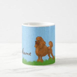 Taza De Café Hermoso caniche marrón
