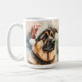TAZA DE CAFÉ HERMOSO COLOR DE AGUA ALEMÁN SHEPHERD DOG