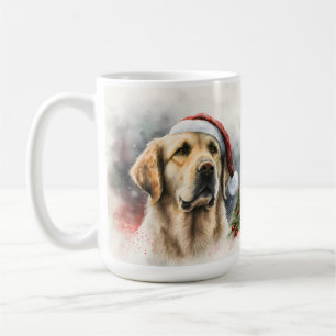 TAZA DE CAFÉ HERMOSO COLOR DE AGUA GOLDEN RETRIEVER PERRO