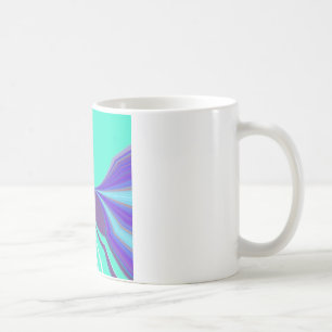 Taza De Café Hermoso diseño de patrones de motivos púrpura cian