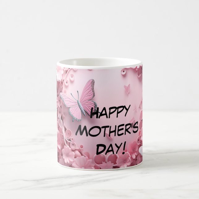 Taza De Café Hermoso diseño floral café Mug (Centro)