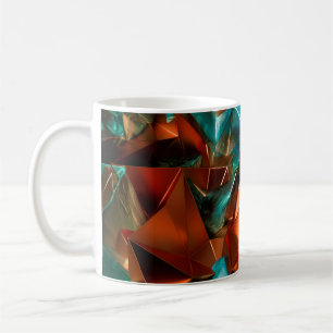 Taza De Café Hermoso, elegante, de fondo abstracto con metaliza