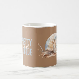 Taza De Café Hermoso en caracol azul