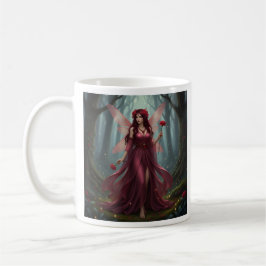 Taza De Café Hermoso Fairy de Garnet en Enero