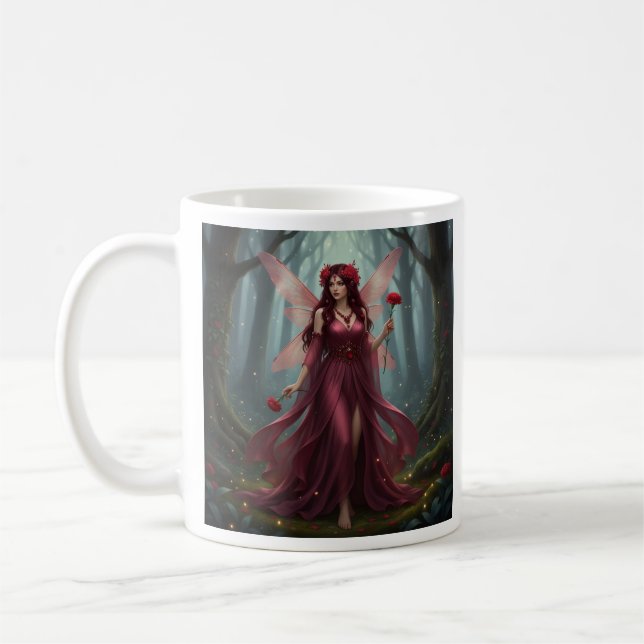 Taza De Café Hermoso Fairy de Garnet en Enero (Izquierda)