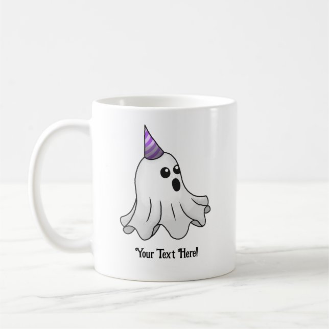 Taza De Café Hermoso fantasma de la fiesta de Halloween (Izquierda)