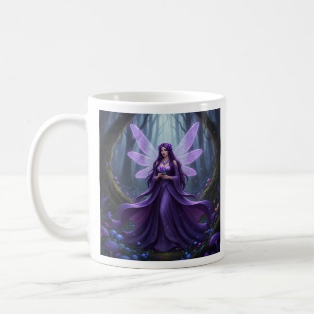 Taza De Café Hermoso Febrero Amethyst Fairy (Izquierda)