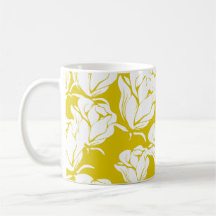 Taza De Café Hermoso fondo de patrón floral sin fisuras.