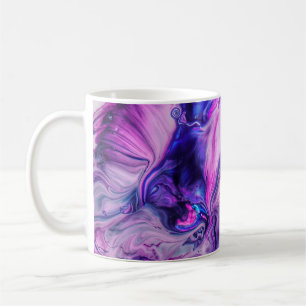 Taza De Café Hermoso fondo de Smokey Swirls Púrpura