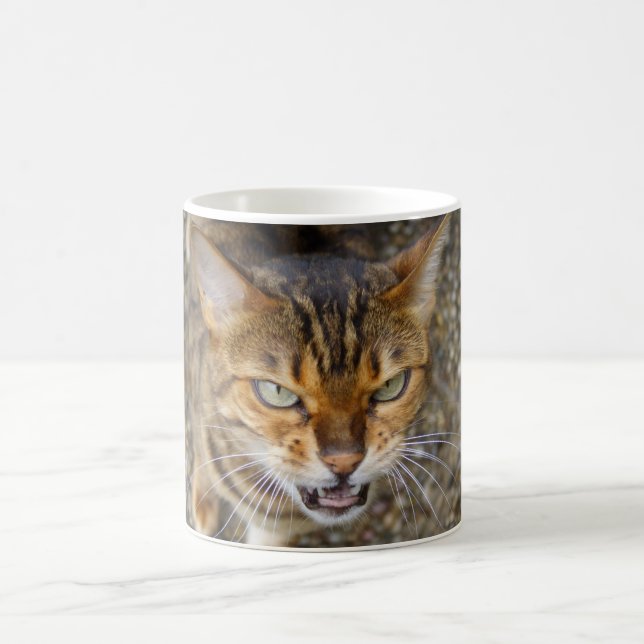 Taza De Café Hermoso gato bengalí (Centro)