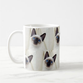Taza De Café Hermoso gato negro Mascota Siamés Kitten Cat