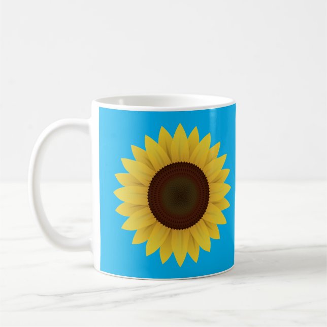 Taza De Café Hermoso girasol de verano (Izquierda)