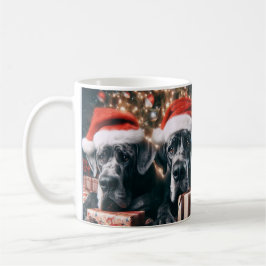 Taza De Café Hermoso gran dane Navidades arte