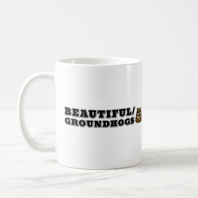 Taza De Café Hermoso/Groundhogs Café Mug (Izquierda)