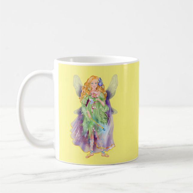 Taza De Café Hermoso hada de hadas con alas (Izquierda)