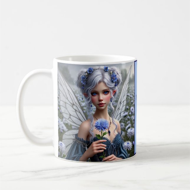 Taza De Café Hermoso hato de septiembre en asters (Izquierda)