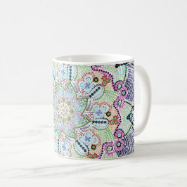 Taza De Café Hermoso jardín Doily Mandala Art