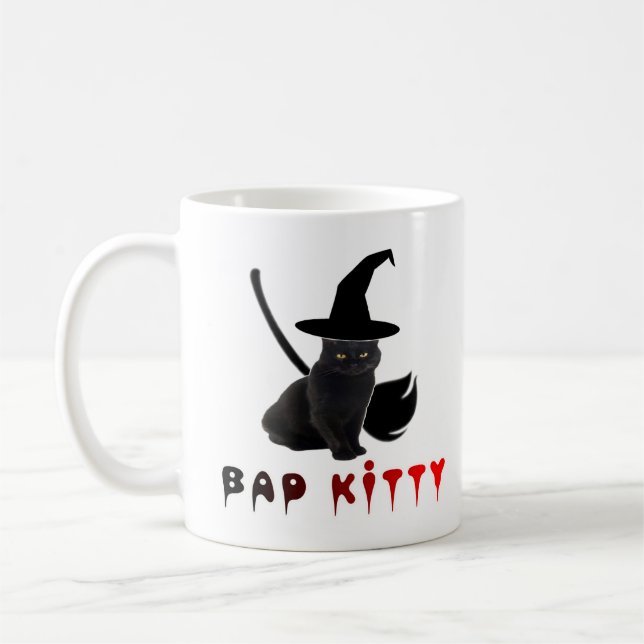 Taza De Café Hermoso lindo y genial gato divertido 2. (Izquierda)