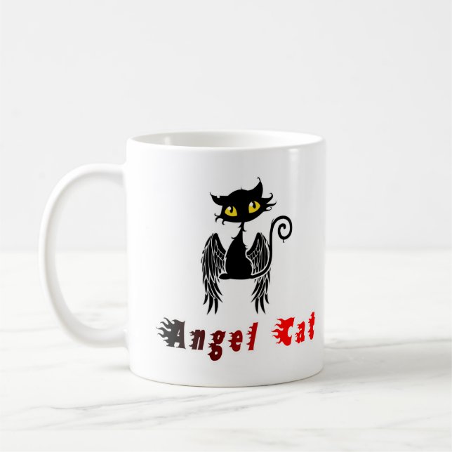 Taza De Café Hermoso lindo y genial gato divertido 23. (Izquierda)