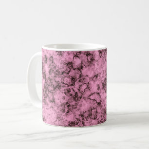 Taza De Café Hermoso mármol rosa brillante vetas oscuras