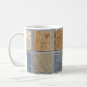 Taza De Café Hermoso mosaico de piedra colorido en filas