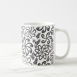 Taza De Café Hermoso Mug blanco y negro