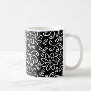 Taza De Café Hermoso Mug blanco y negro
