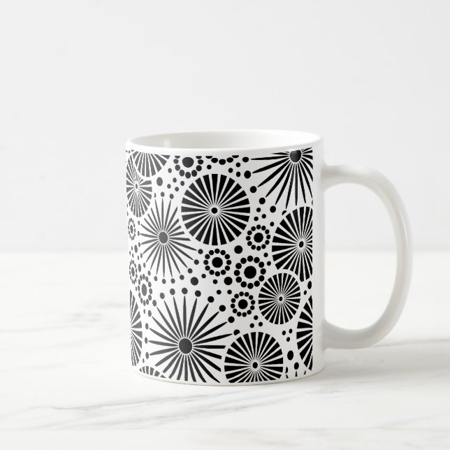 Taza De Café Hermoso Mug blanco y negro retro (Derecha)