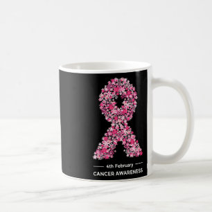 Taza De Café Hermoso mundo de flores Día Mundial del Cáncer Con