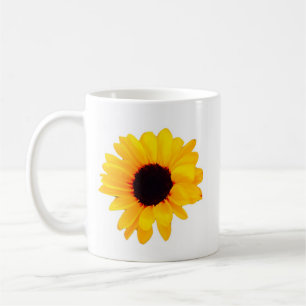 Taza De Café Hermoso Naranja amarillo girasol