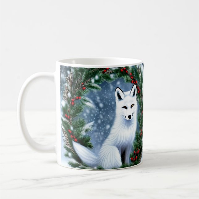Taza De Café Hermoso Navidad Fox (Izquierda)