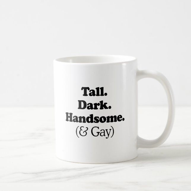 Taza De Café Hermoso oscuro y gay altos (Derecha)