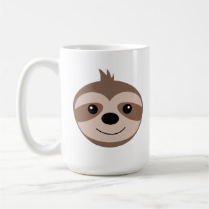 Taza De Café Hermoso oso perezoso sonriente