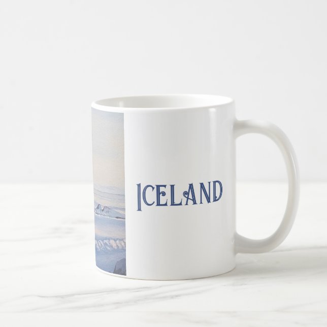 Taza De Café Hermoso paisaje de invierno de Islandia paisaje de (Derecha)