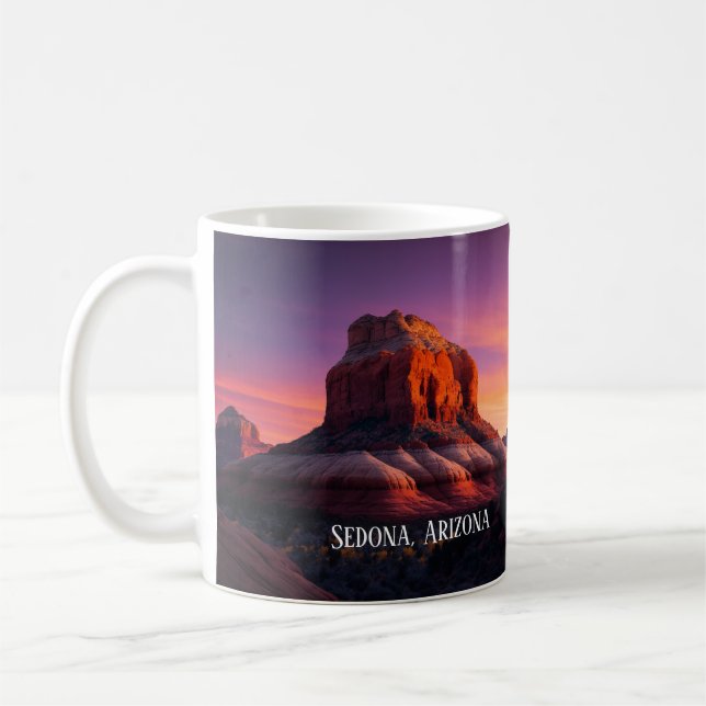 Taza De Café Hermoso paisaje de Sedona Arizona Rojo Rocas Rojas (Izquierda)