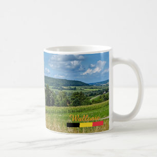Taza De Café Hermoso paisaje en Valonia, viaje