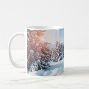 Taza De Café Hermoso paisaje natural de invierno, increíble mon