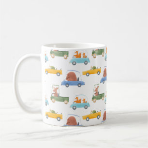 Taza De Café Hermoso patrón de bebé sin costura con una linda