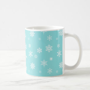 Taza De Café Hermoso patrón de copos de nieve