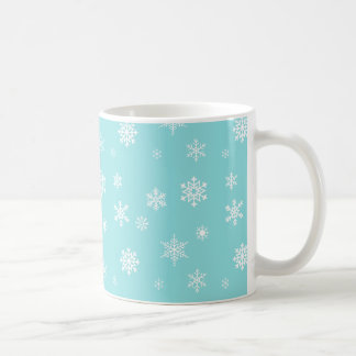 Taza De Café Hermoso patrón de copos de nieve
