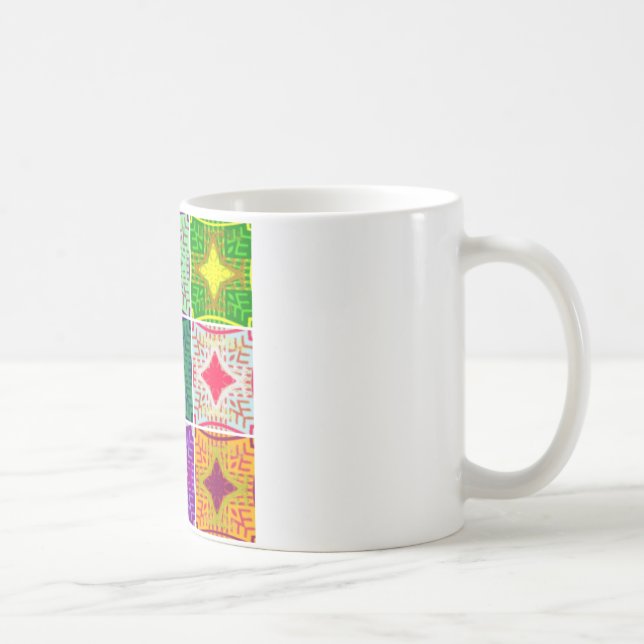 Taza De Café Hermoso patrón de impresión a cuadros de verificac (Derecha)