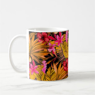Taza De Café Hermoso patrón de verano floral sin fisuras