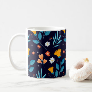 Taza De Café Hermoso patrón floral