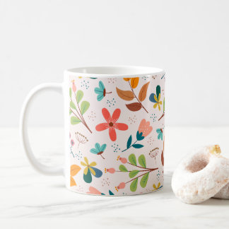 Taza De Café Hermoso patrón floral