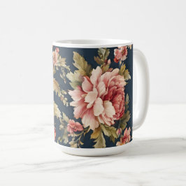 Taza De Café Hermoso patrón floral italiano